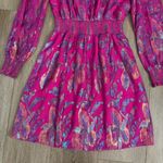 Lilly Pulitzer NWT  Cosita Smocked Waist Silk Blend Dress Pink Acai Berry Size 8 Photo 5