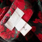 Finders Keepers Finders Red Black Jacquard Floral Flower Print Pattern Slim Ankle Crop Pants S Photo 1