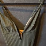 Shade & Shore Women’s  Green V-Neck Ribbed Swimsuit Photo 1