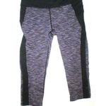 Athleta Womens Dark Purple Crop Pants Pilates Yoga Casual Large Space Dye Black Photo 2