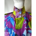 Rachel Comey Prina Magneta Silk Top Size O Turtleneck Style Long Sleeve Photo 5