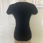 Women’s black rhinestone wine tee, short sleeve embellished graphic T Photo 2