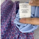 As You Wish Women's Blouse Sleeveless Trapeze Crochet Neck Size Small Blue Red Photo 4