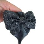 Rampage Normina Black Satin Studded Bow Stilleto Heels Women's Size 10 Photo 3