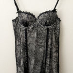 Victoria's Secret | Black Nude Lace Nightie Neglige Dress Padded Y2K | Size 36B Photo 0
