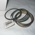 G by Gennaro Set of Nine Mixed Metals Boho Bangle Bracelets Gold Photo 3