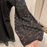 Solitaire Witchy whimsigoth crochet lace square neck 3/4 tie sleeve blouse boho fairy Photo 7