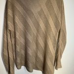 Dana Buchman Tan V-Neck Sweater with Ribbed Knit Photo 1