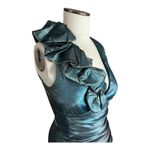 Cache Vintage Y2K Mini Formal Dress SIZE 6 Bodycon Ruffles Green Homecoming Photo 6