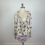 Free People  Poppy Printed Bodysuit in Ivory Combo Photo 1