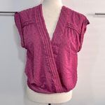 Mason & Belle Size M Mauve Business Casual Dot Blouse Top NWT Textured Career Photo 0