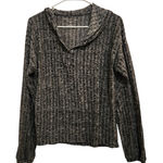 American Eagle  Gray Knit Relax Pullover Soft & Sexy Plush Hooded Sweater Small Photo 0