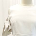 Milly NEW Womens 12 Tie Mod Dress White Cold Shoulder Wedding Bridal Elopement Photo 7
