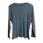 Ralph Lauren Lauren Women's Cotton Shirt Striped Long Sleeve Zip Shoulder 1X Photo 9