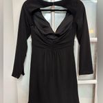 Mac Duggal Vintage  Y2K Black Long Sleeve Mini Dress Jewel Embellished Size 2 XS Photo 4