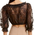 For Love & Lemons lace cropped top Color Black Size L NWT Photo 1