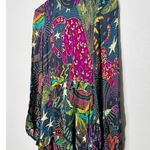 Farm Rio Black Amazonia High Neck Jungle Theme Ruffle Tiers Maxi Dress Size XS Photo 12