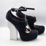 DV8 by Dolce Vita Genni Black Suede Pumps Heels Platform Retro Chunky Shoes 7.5 Photo 1