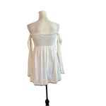 Ecote Women’s Babydoll Mini Dress Smocked Bodice Bell Sleeves Beach Fairy Boho S READ Photo 3