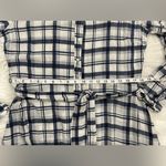 Umgee  Navy and White Checkered Dress Size L Photo 6
