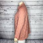 Denim & Co . Size 2X Pink Floral Lace Overlay Long Sleeve Zip Front Jacket Photo 2