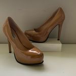 Steve Madden 7.5 beige patent leather stiletto platform heels Photo 0