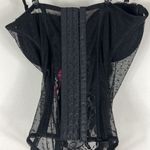 Seven ‘Til Midnight Black Lace Bustier Corset Top Size L Photo 4
