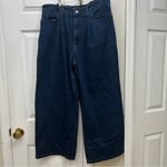 Banana Republic  Wide Leg High Rise Crop Dark Rinse Jeans in Size 32 / 14 Tall Photo 1