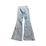 Free People We The Free Jayde Flare Jeans Light Wash Plaid Heart Patch Size 27 Photo 7