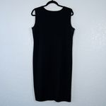 Misook Exclusively Black Slinky Acrylic Tank Sheath Dress Size Large Photo 5
