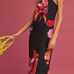 Maeve Anthropologie Cayman Silk Maxi Dress Size M 100% Silk Floral Photo 0