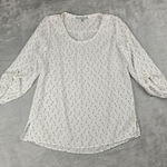 Sweet Rain  Women's Top Blouse White  Arrow Size L Large Photo 0