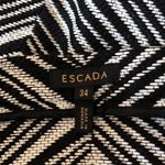 Escada Rendal Black & White Chevron Knit Midi Skirt Size 4 Photo 8
