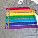 Chaser NEW Rainbow Weekend cozy pullover shirt top Photo 3