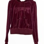 Puma by Rihanna Fenty Cropped Sweatshirt Velour Drawstring Hoodie Pullover Red S Photo 1