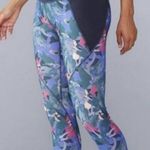 Patagonia Centered Crop Leggings Purple Gray Abstract Print Athleisure Medium Photo 0