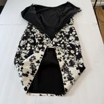 Talbots Black Ivory Floral Boat Neck Stretch Sheath Dress Size 12 Photo 5