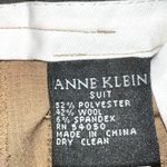 Anne Klein 2 piece pantsuit tan with cute ruffles on one side of lapel! New! Photo 10