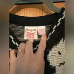 Scotties! Vintage 1980s Fetagetti black/silver metallic Scottish terrier sweater Black Size L Photo 6