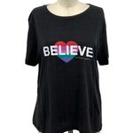 Spiritual Gangster Believe Rec Tee Charcoal Gray Black Size Large Photo 0