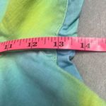 We Wore What  Womens 26 Flare Bell Denim Shorts Blue Green Tie Dye Stretch NWT Photo 8