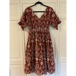 BB Dakota  Steve Madden rust eyelet midi dress m Photo 6