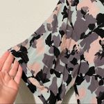 Anthropologie Maeve  Green Black Pink Floral Button Down Shirt Dress Top Womens S Photo 3
