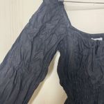 Faithfull the Brand Faithful the Brand Black 100% linen black elastic waist ballon sleeves sz 14 Photo 2