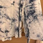 Urban Outfitters  Entro Long Sleeve Tie Dye Fringe Shirt‎ Blue Large Photo 2