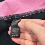 PINK - Victoria's Secret Victoria’s Secret flare foldover black leggings, pink trim size M Photo 3