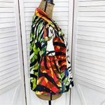 Just B Rainbow Tiger Stripe Flared 3/4 Sleeve Jacket Medium Photo 2