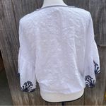 Max Studio  Embroidered Waist-Tie Top Wide 1/2 Sleeve Size XL Photo 4