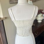 OGL Smocked Oatmeal Heather Spaghetti Strap Crop Top Size undefined Photo 5