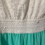 Rue 21 Cream Lace Top with Mint Green Skirt Dress Photo 5